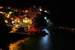 Manarola at night, Cinque Terre, Italy